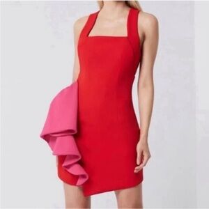 Elegant Red and Pink Women's Dress